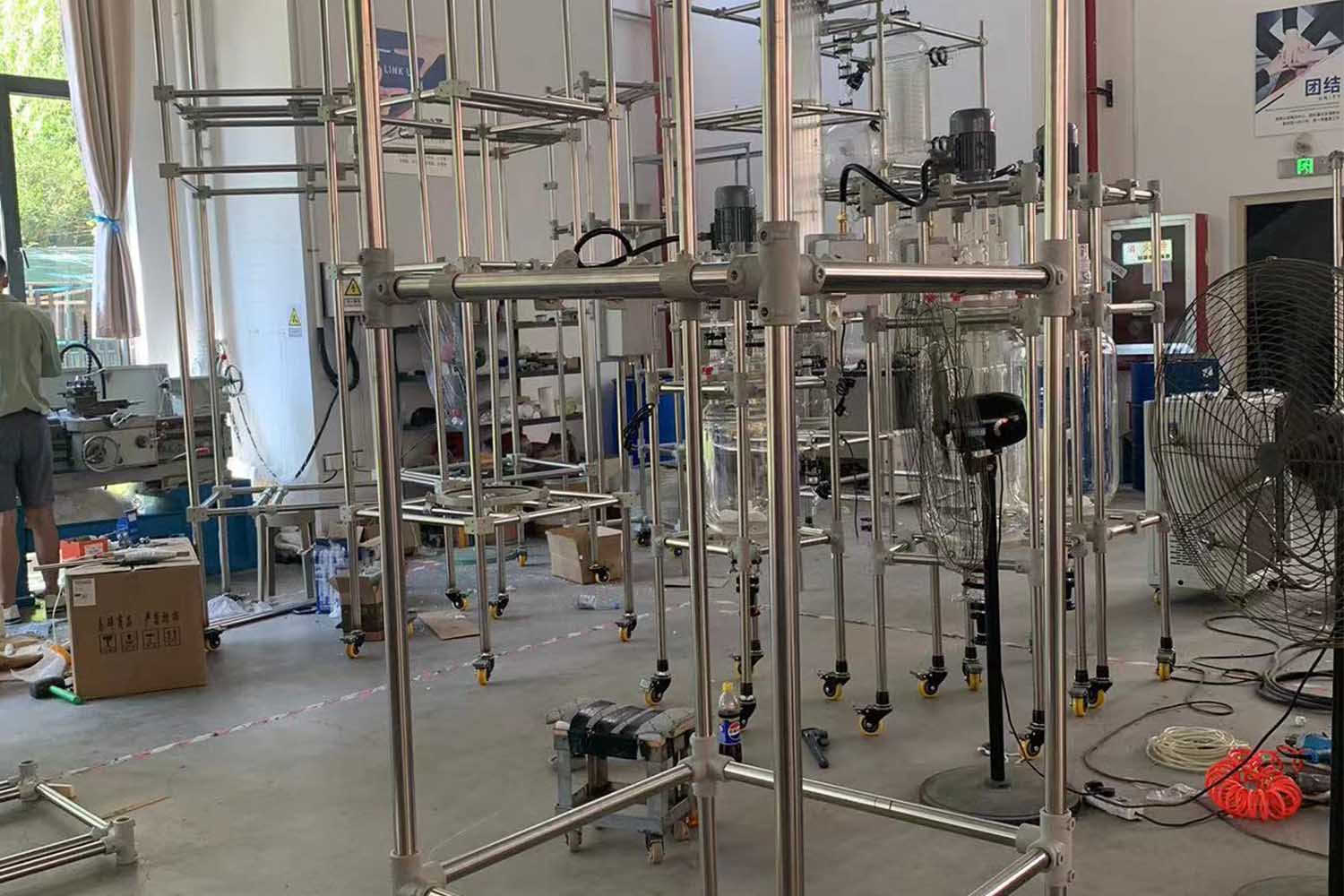 Glass Reactor Stainless Steel Frame