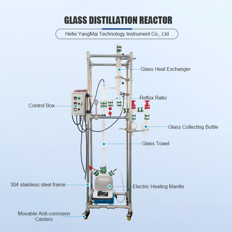 Laboratory Glass Distillation Reactor Laboratory Glass Distillation Reactor